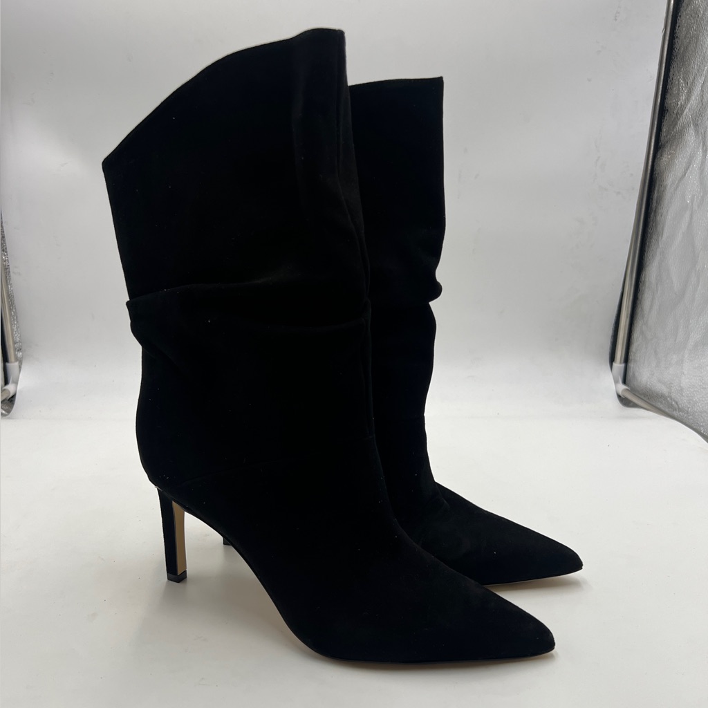 New Marc Fisher Black Heeled Ankle Boots With Stiletto